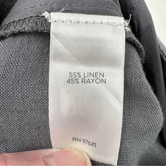 J Jill NWT‎ Ladies Size 22 Mid Rise Linen Rayon Shorts in Smoke $64 Breathable - Picture 4 of 10
